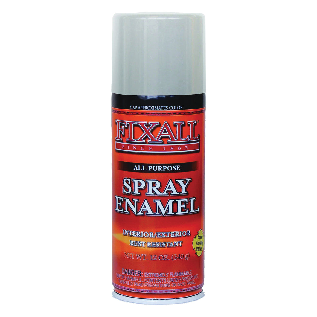 FixALL F1310 Enamel Spray Paint, Clear, 12 oz, Aerosol Can