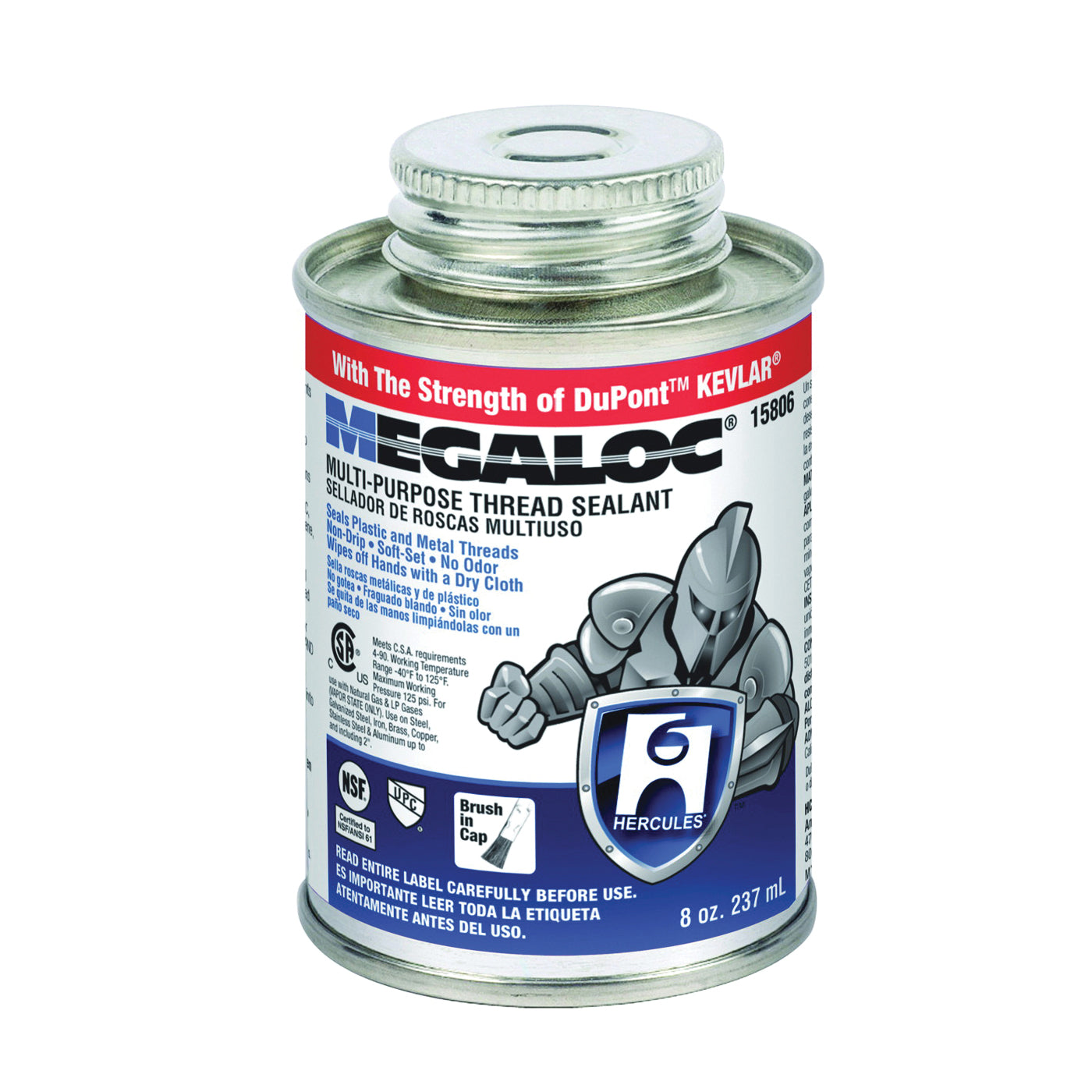 Oatey Megaloc 15806 Thread Sealant, 8 oz Can, Liquid, Paste, Blue