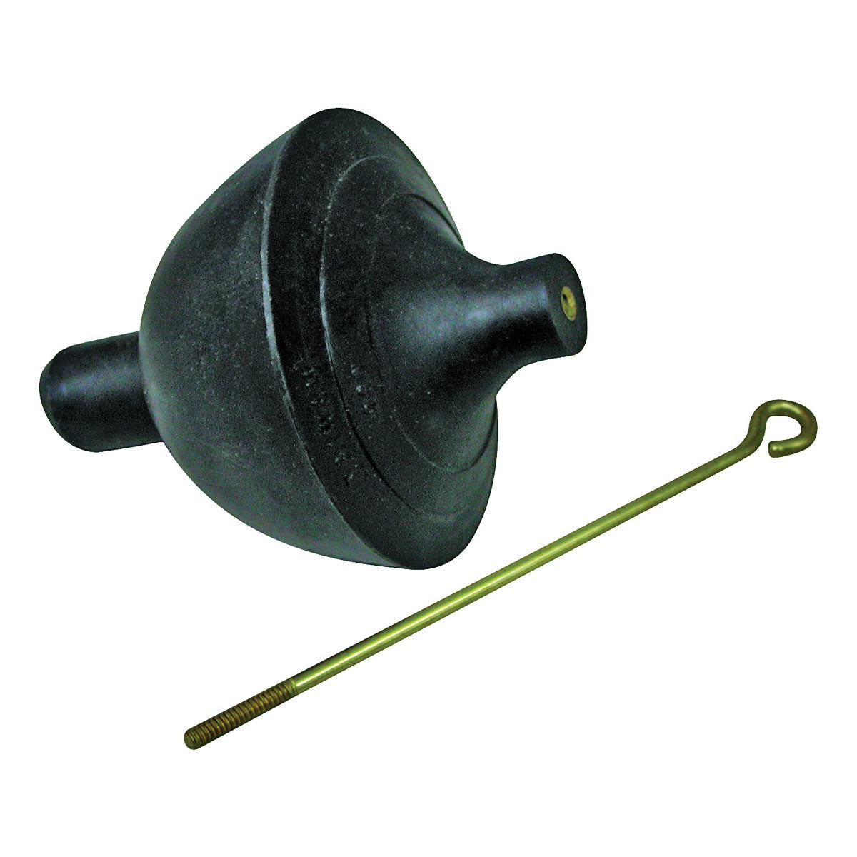 ProSource PMB-192 Toilet Tank Ball with Lift Wire, #6-32UNC Rod, Rubber, Black