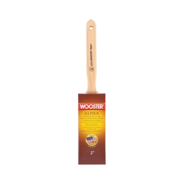 WOOSTER 4232-2 Paint Brush, 2 in W, 2-11/16 in L Bristle, Synthetic Fabric Bristle, Flat Sash Handle