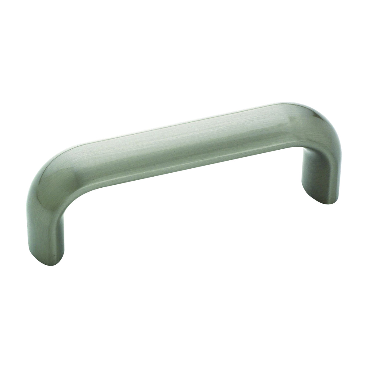 Amerock BP53009G10 Drawer Pull, 3-3/8 in L Handle, 1-3/16 in Projection, Zinc, Satin Nickel