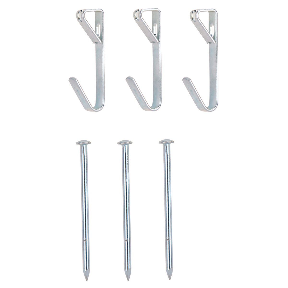 ProSource PH-121050-PS Picture Hanger, 50 lb, Steel, Zinc, Zinc, Nail-In Mounting