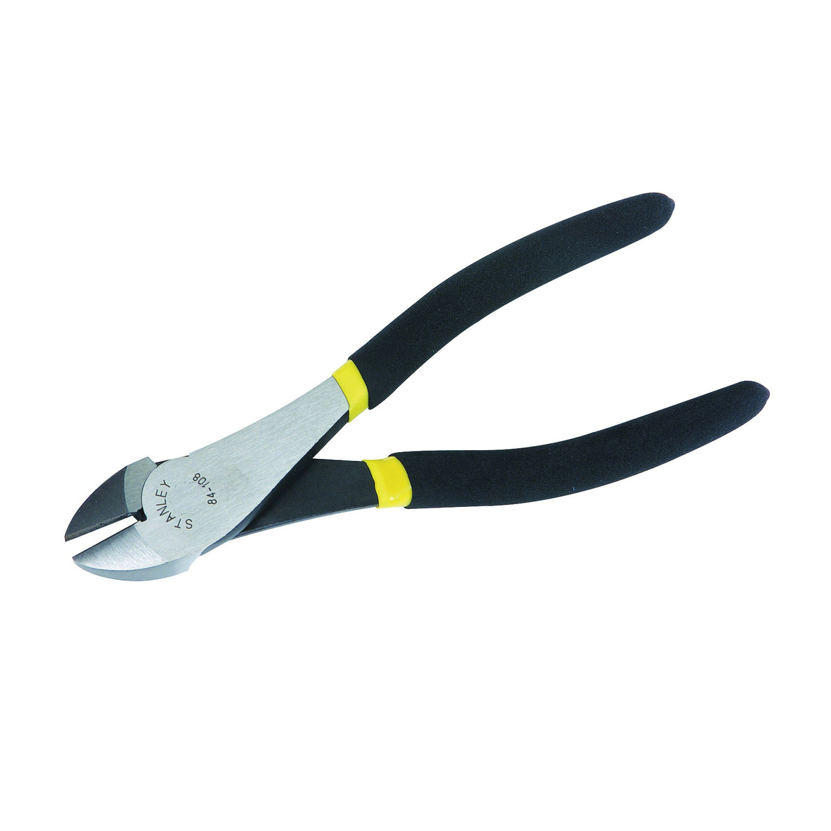 STANLEY 84-105 Diagonal Cutting Plier, 6-3/16 in OAL, 25 mm Cutting Capacity, Black Handle, Double Dipped Handle