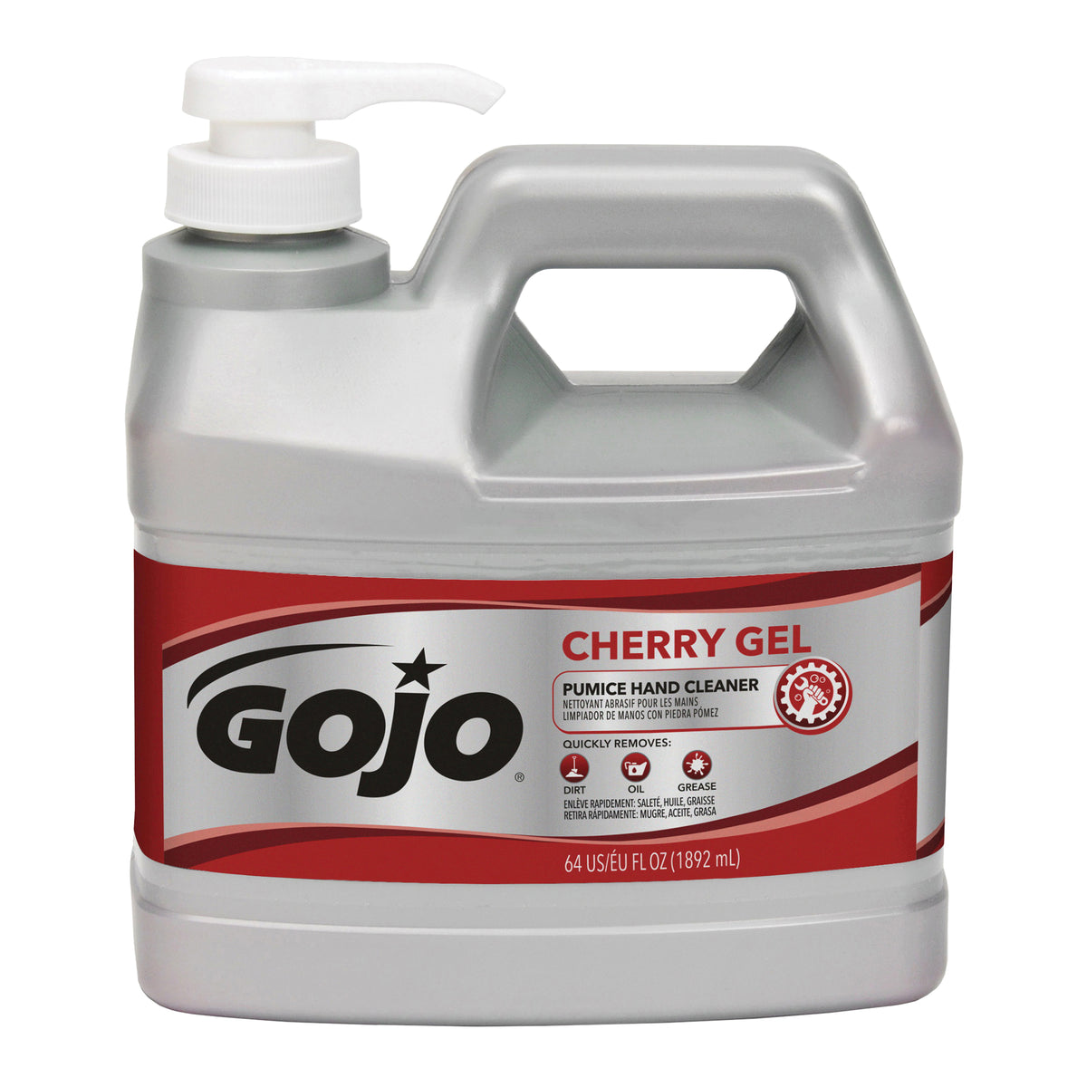 GOJO 2356-04 Hand Cleaner, Gel, Red, Cherry, 0.5 gal Bottle