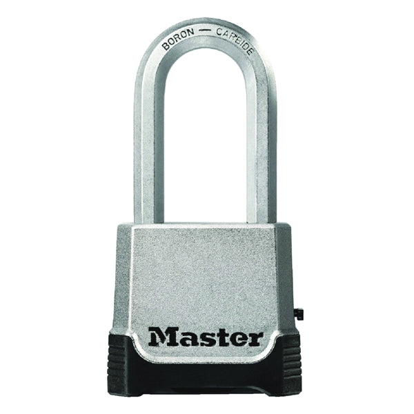 Master Lock Magnum Series M176XDLH Padlock, 3/8 in Dia Shackle, 2 in H Shackle, Boron Carbide Steel Shackle, Zinc Body