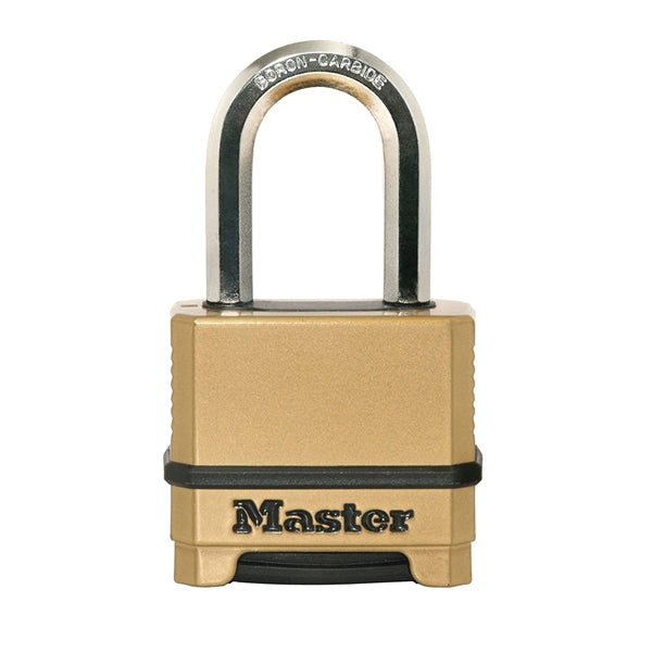 Master Lock Magnum Series M175XDLFCCSEN Padlock, 5/8 in Dia Shackle, Boron Carbide Steel Shackle, Steel Body