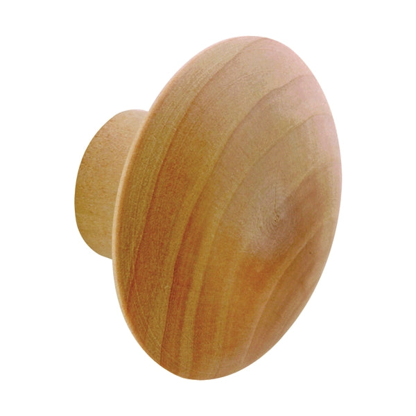 Prime-Line N 6756 Door Knob, Hardwood, Raw