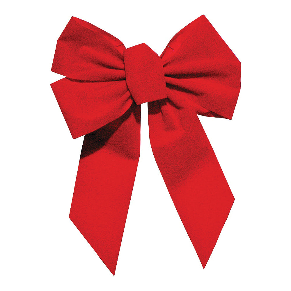 Holidaytrims 7346 Outdoor Bow, 1 in H, Velvet, Red