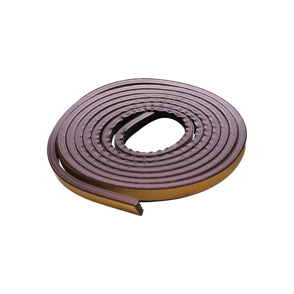 M-D 02592 Weatherstrip Tape, 3/8 in W, 17 ft L, EPDM Rubber, Brown