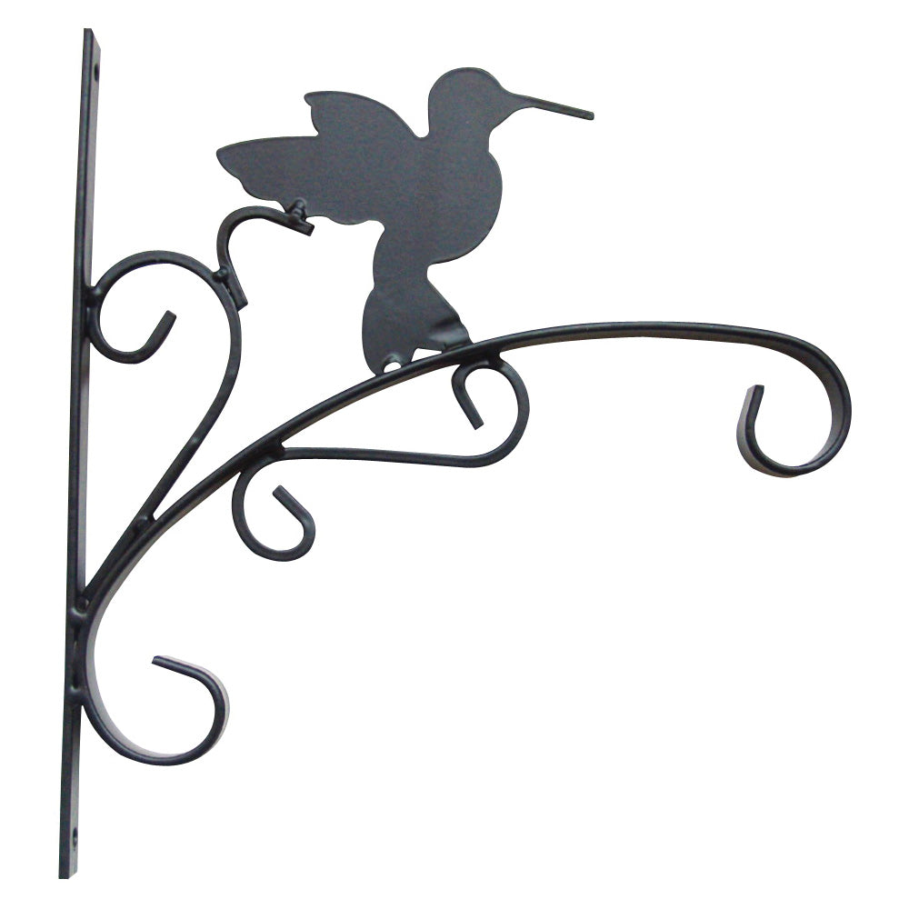 Landscapers Select GB-3019 Hanging Plant Bracket, 11 in L, 11.8 in H, Steel, Matte Black