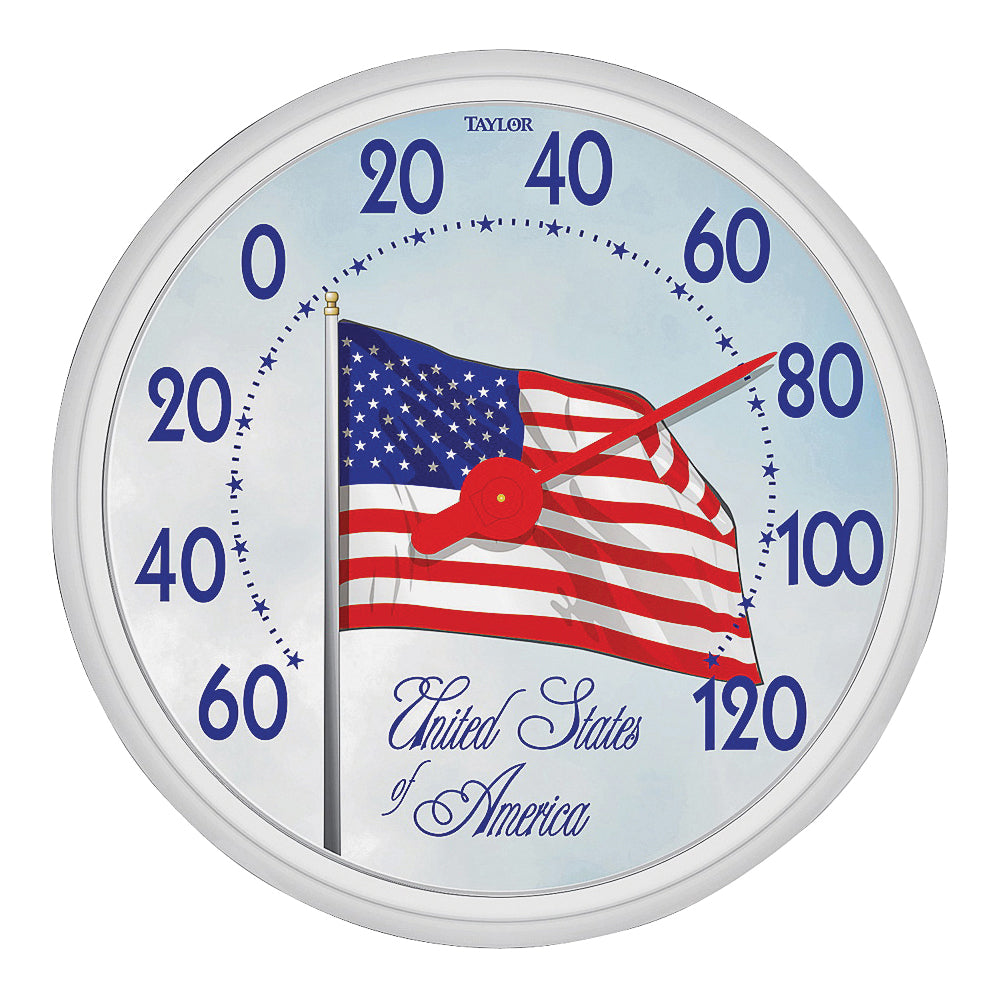 Taylor 6729 American Flag Thermometer, -60 to 120 deg F