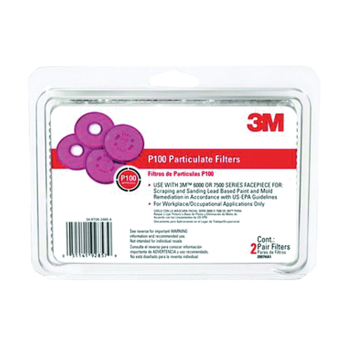 3M TEKK Protection 2097HA1-C Filter, Particulate Filter, P100 Filter