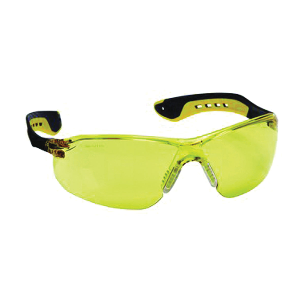 3M 47013-WV6 Safety Glasses, Anti-Fog, Anti-Scratch Lens, Black/Yellow Frame