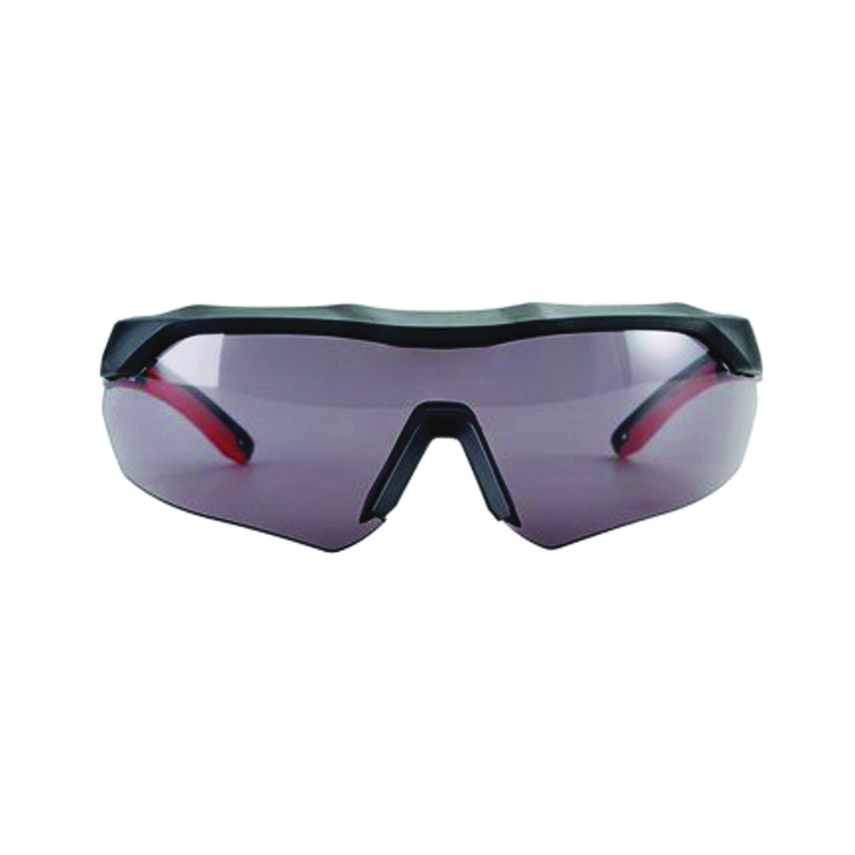 3M 47091-WZ4 Safety Glasses, Anti-Fog, Anti-Scratch Lens, Wraparound Frame, Black/Red Frame