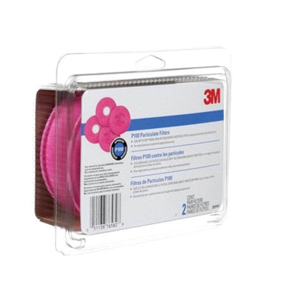 3M P Series 2091PA1-A-NA Particulate Filter, Pink, For: 3M Respirators 6000 and 7000 Series, 3M Full Facepiece FF400