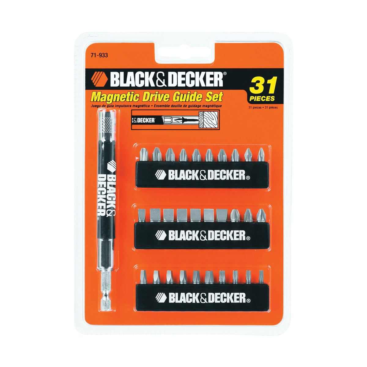 Black+Decker 71-933 Insert Bit Set, 31-Piece