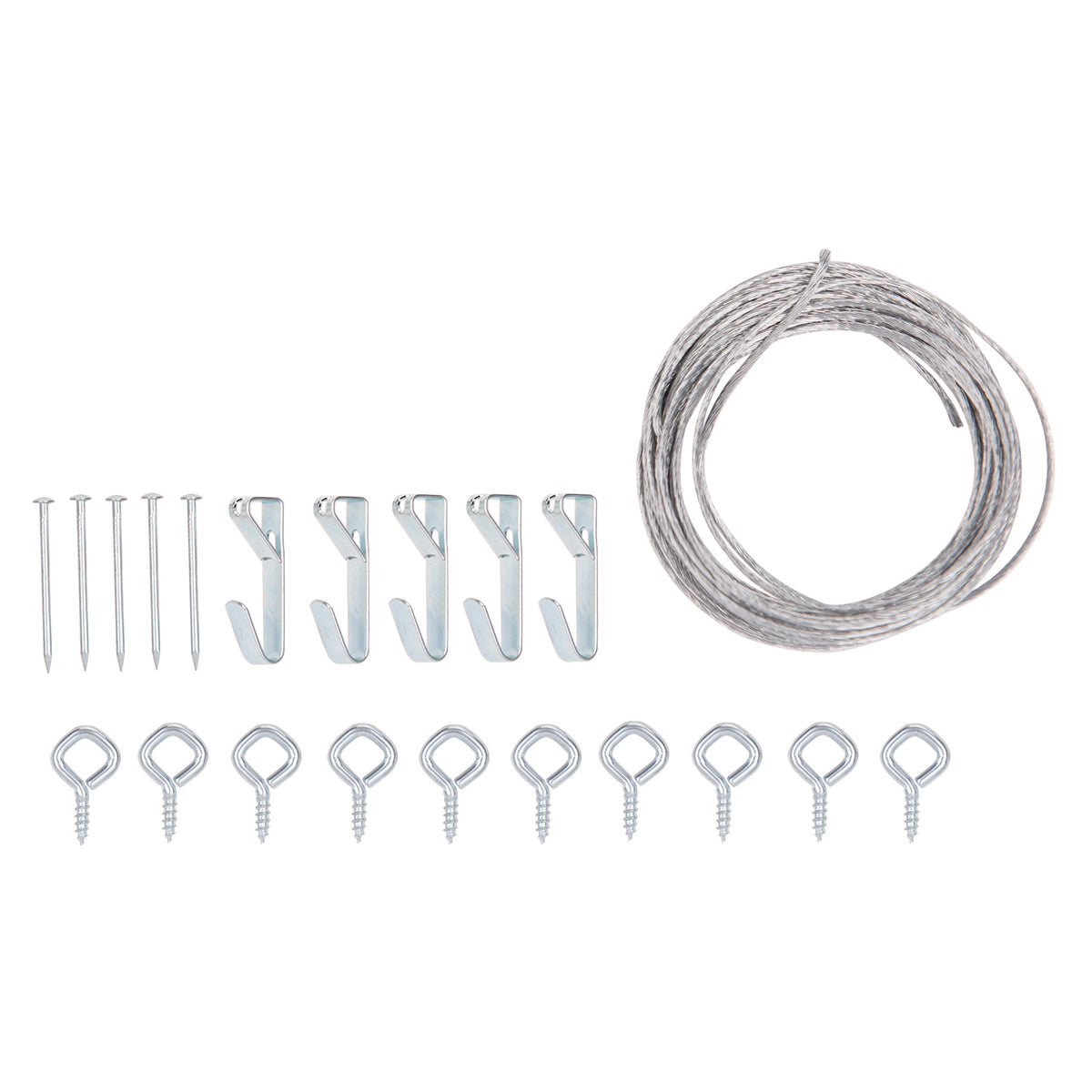 ProSource PH-121127-PS Picture Hanging Kit, 20 lb, Steel, Zinc, Zinc, Nail-In Mounting