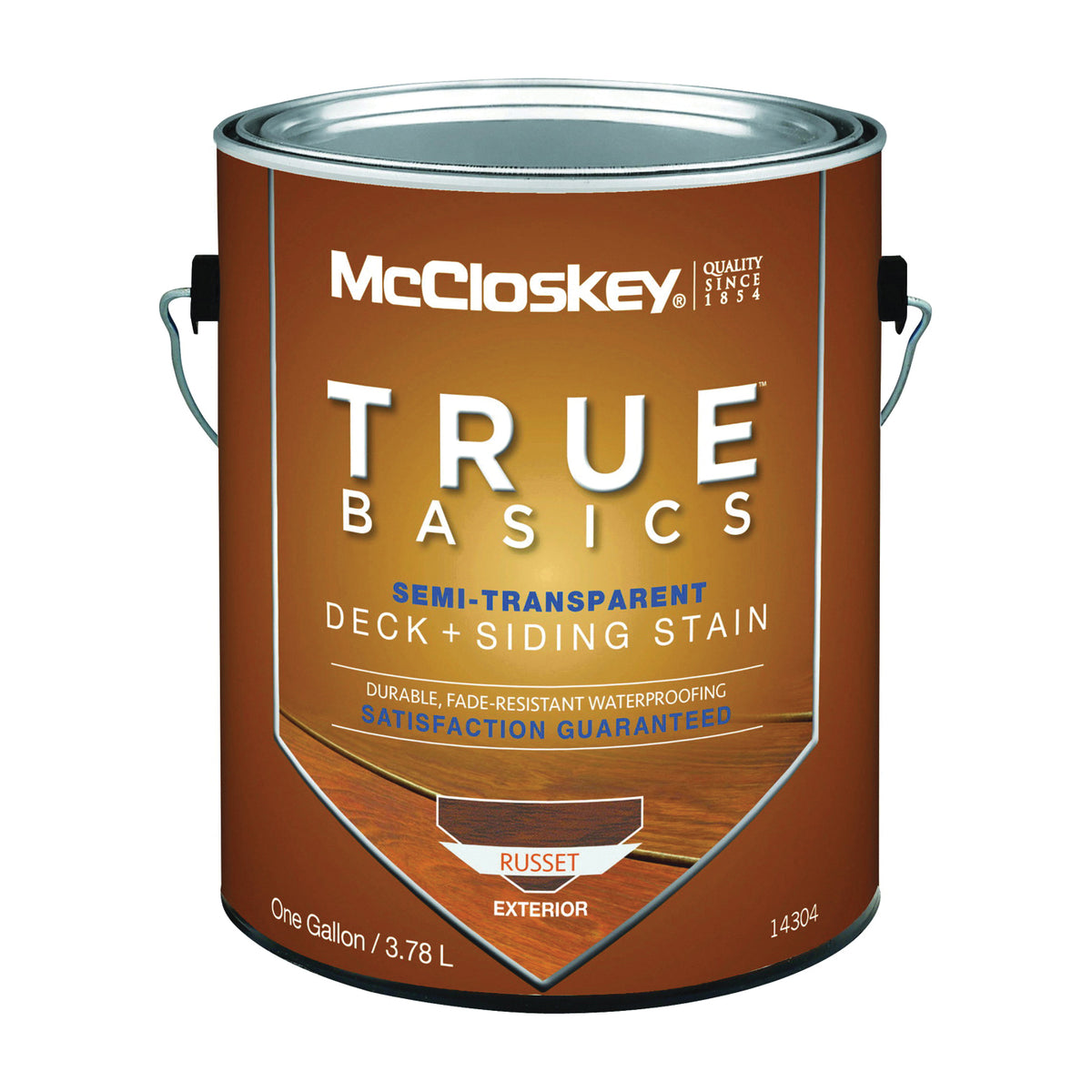 McCloskey True Basics 080.0014304.007 Deck and Siding Stain, Russet, Liquid, 1 gal