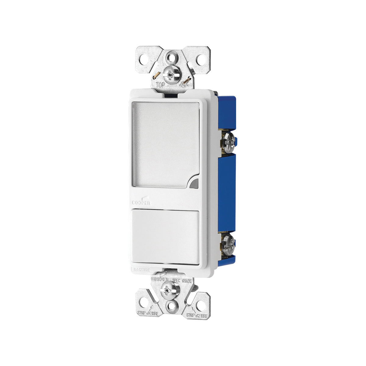 Eaton Cooper Wiring Patrol Series 7738W-K Night Light, 15 A, 120 V, 1 W, 3-Lamp, LED Lamp, White Light, PVC Fixture