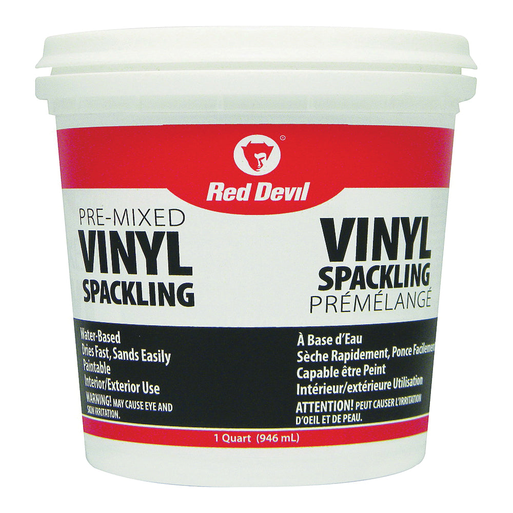 Red Devil 00133CA Spackling Compound Off-White, Off-White, 1 qt Tub