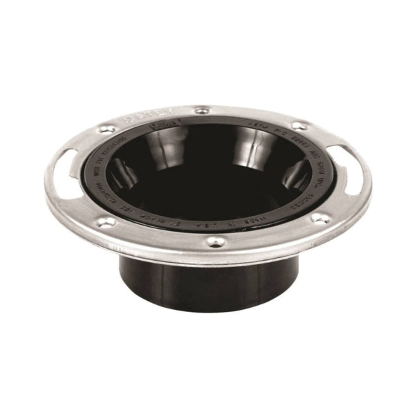 Oatey 43494 Closet Flange, 3, 4 in Connection, ABS, Black, For: 3 in, 4 in Pipes