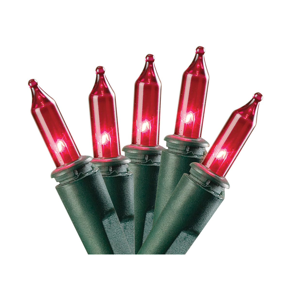Hometown Holidays U10Y082C Light Set, Christmas, 120 V, 40.8 W, 100-Lamp, Incandescent Lamp, Red Lamp, 21.96 ft L