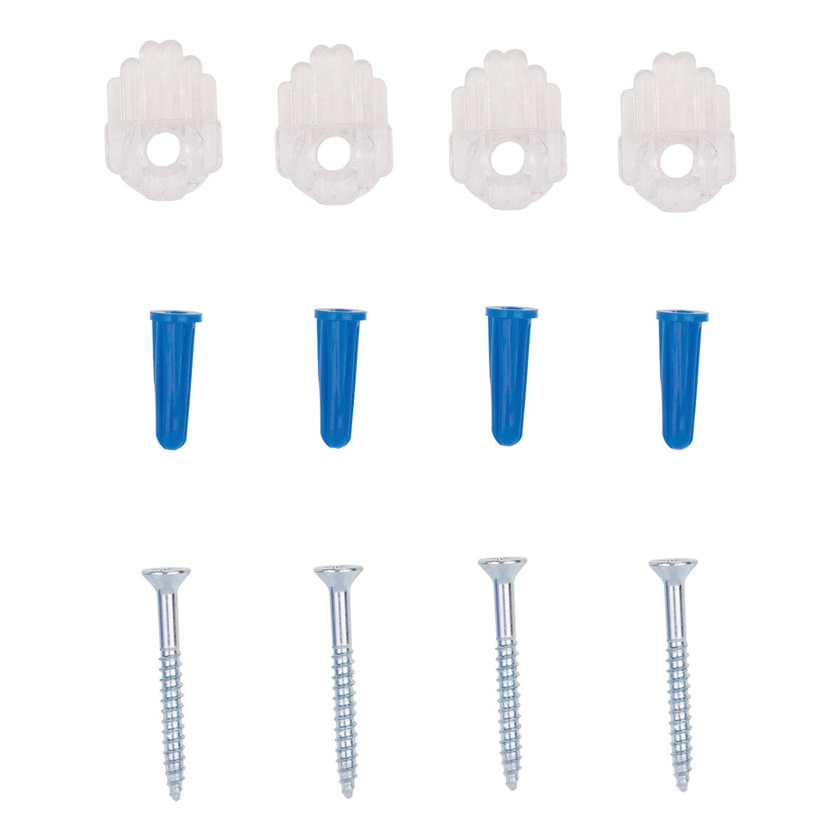 ProSource PH-121144-PS Mirror Holder, Plastic, Clear, Clear, Screw Mounting