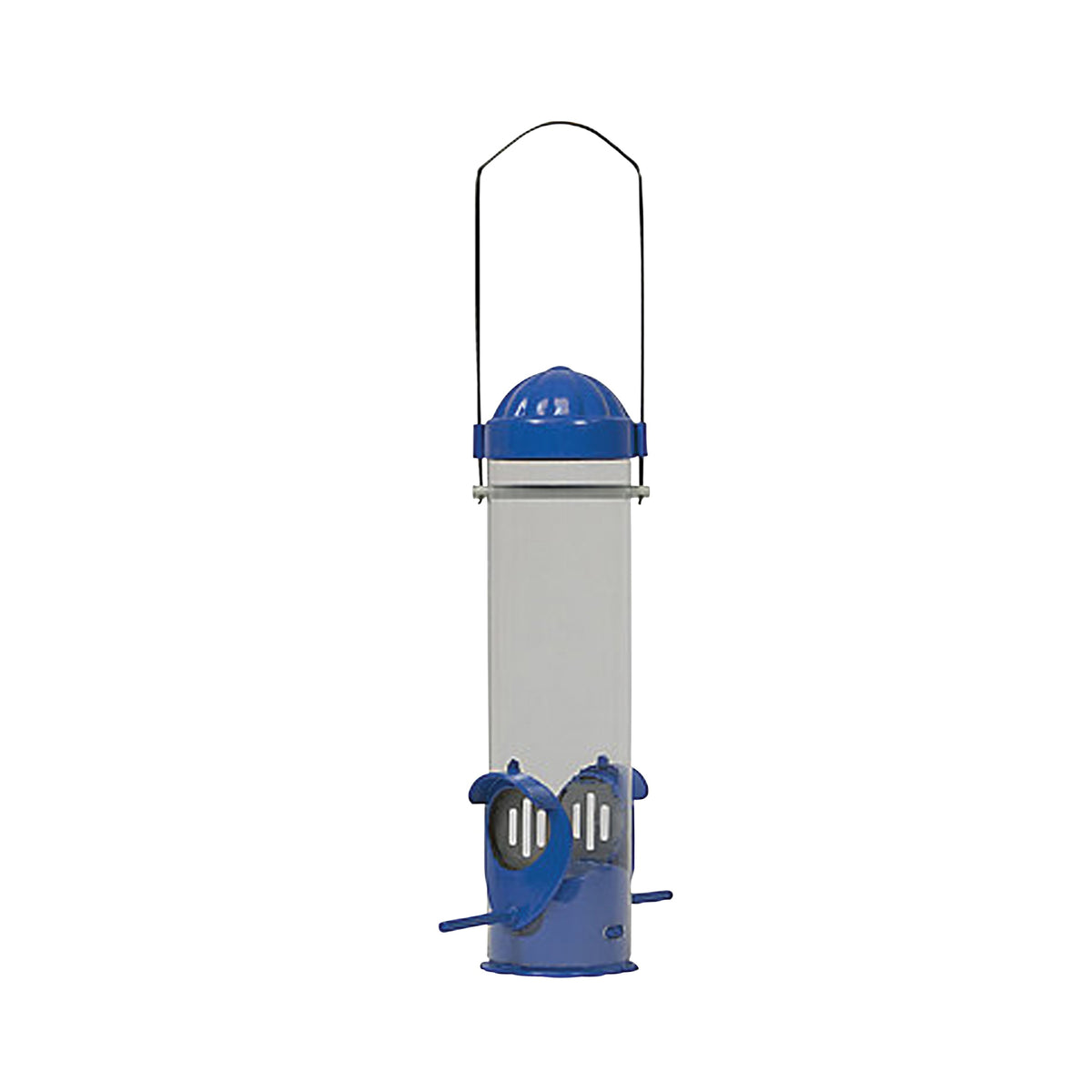 Perky-Pet 388 Dried Mealworm Bird Feeder, 10-13/64 in H, 3.5 oz, Plastic, Clear Blue, Powder-Coated