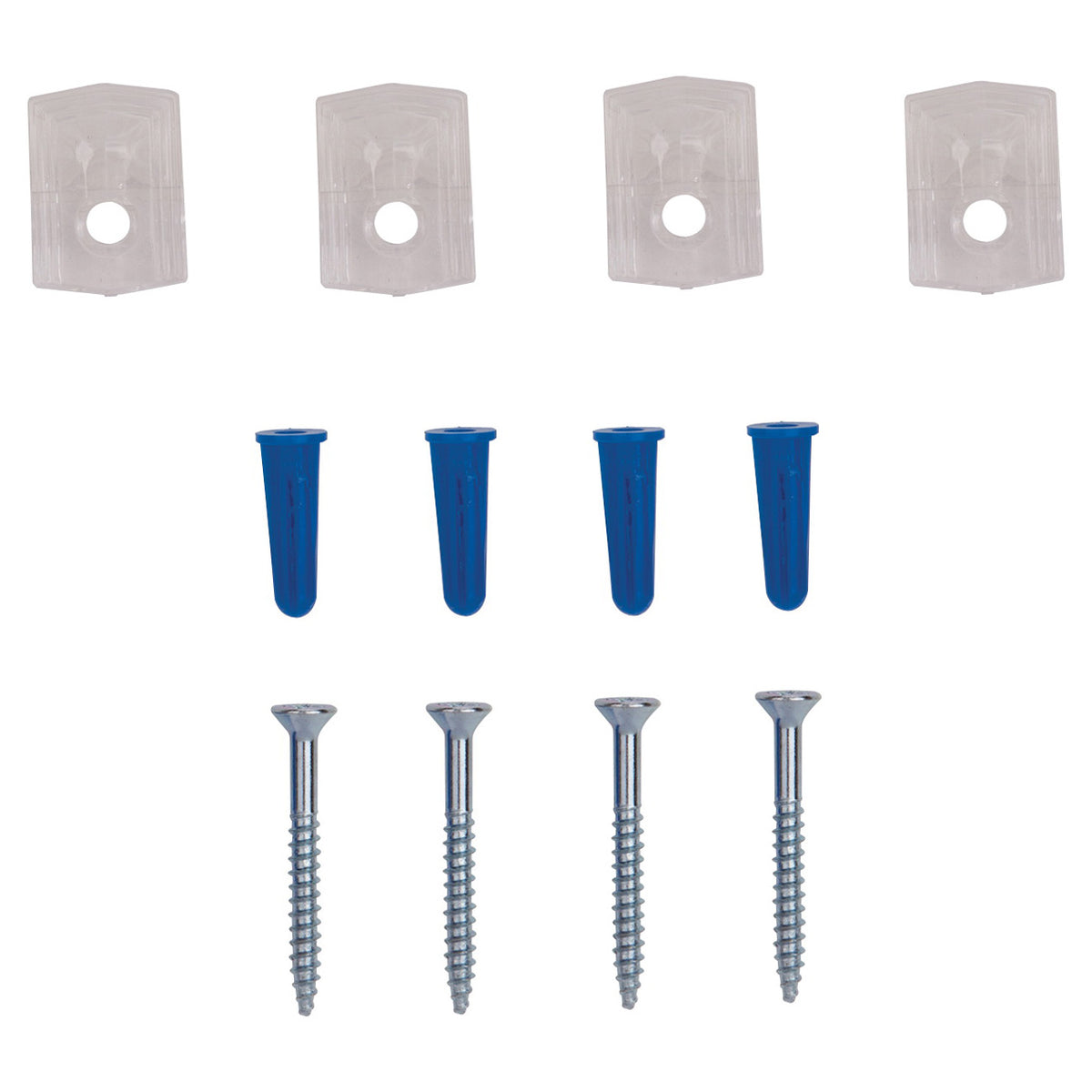 ProSource PH-122200-PS Mirror Holder, Plastic, Clear, Clear, Screw Mounting