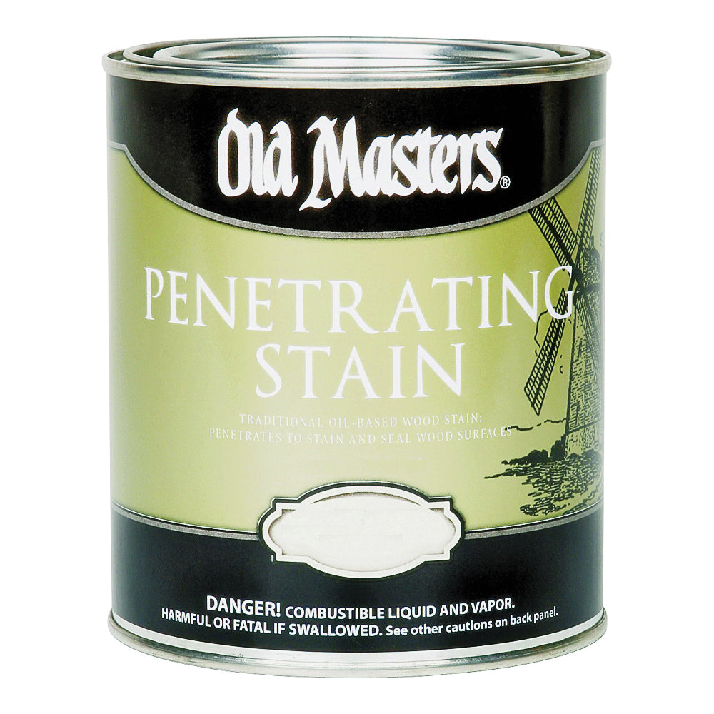 Old Masters 40404 Penetrating Stain, Clear, Red Mahogany, Liquid, 1 qt, Can