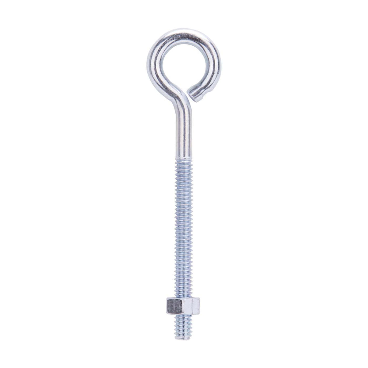 ProSource LR272 Eye Bolt, 6.4 mm Thread, Machine Thread, 2-3/8 in L Thread, 1 in Dia Eye, 146 lb Working Load, Steel