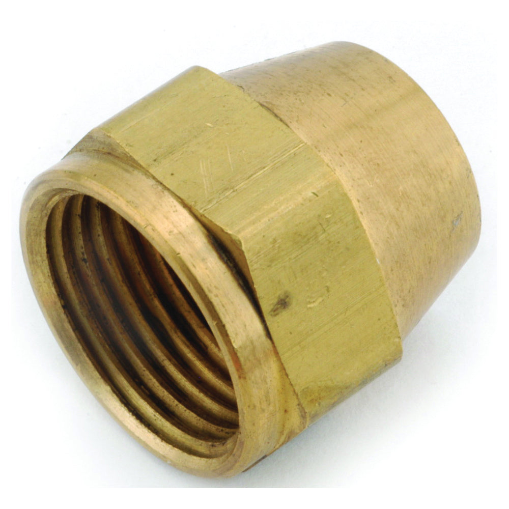 Anderson Metals 754014-05 Short Nut, 5/16 in, Flare, Brass