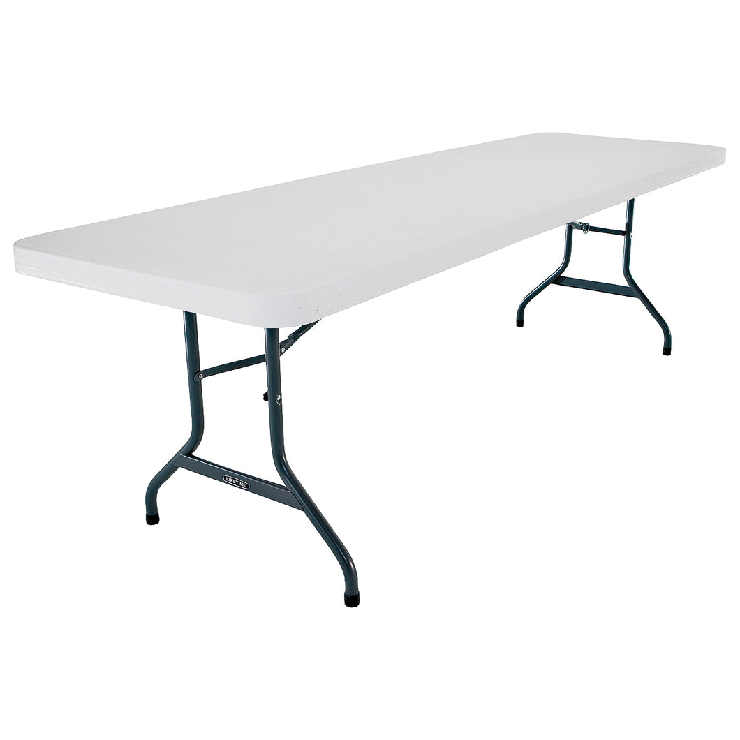 Lifetime Products 2980 Folding Table, Steel Frame, Polyethylene Tabletop, Gray/White
