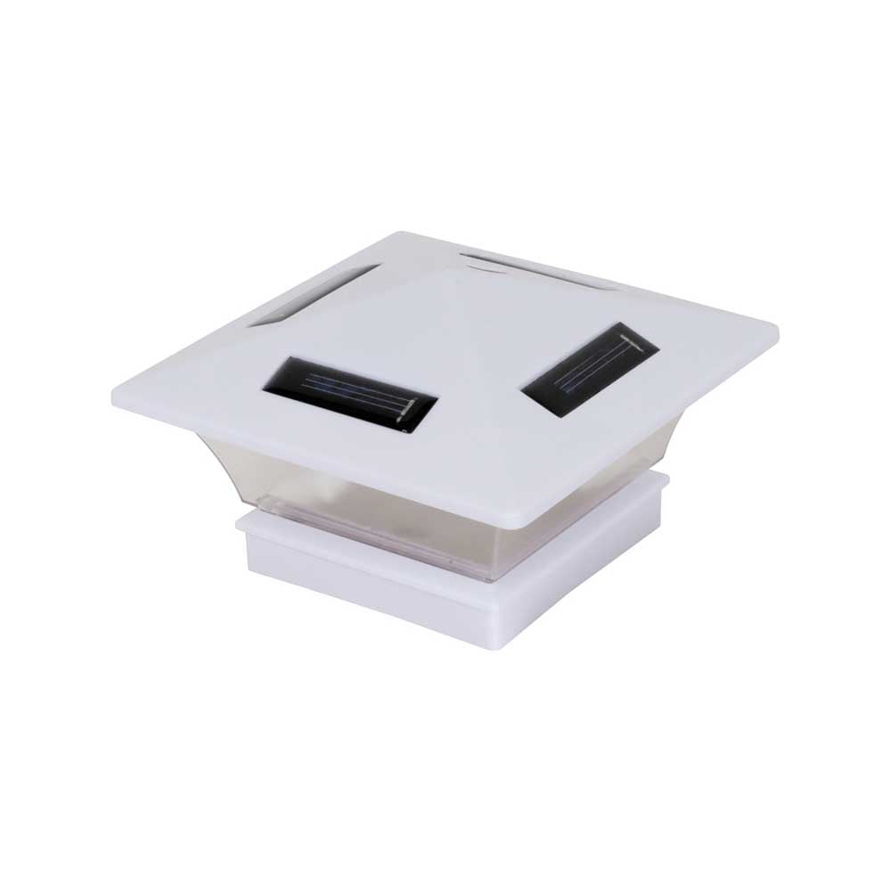 Boston Harbor 24176 Solar Fence Post Cap, LED Lamp, 4 Lumens, Plastic Fixture, Black