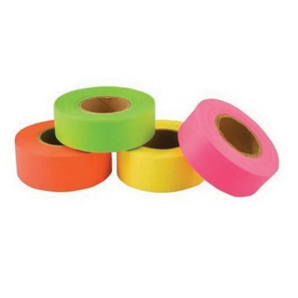CH Hanson 17001 Flagging Tape, 150 ft L, 1-3/16 in W, Fluorescent Lime, PVC