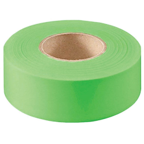 CH Hanson 17004 Flagging Tape, 150 ft L, 1-3/16 in W, Fluorescent Green, PVC