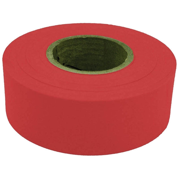 CH Hanson 17021 Flagging Tape, 300 ft L, 1-3/16 in W, Red, Polyethylene