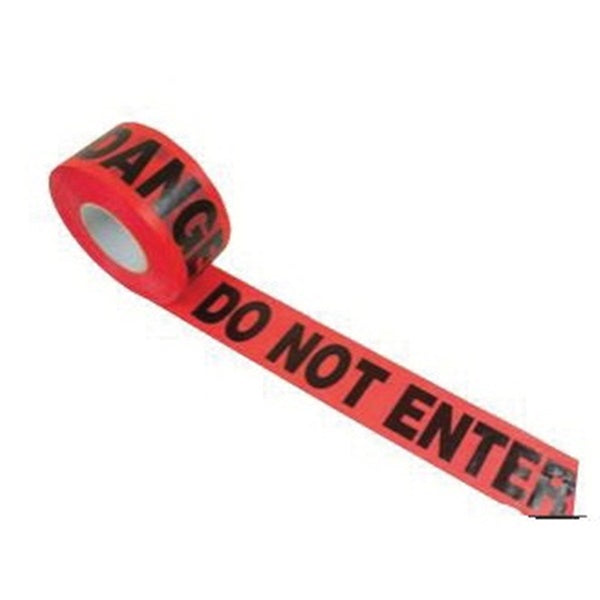 CH Hanson 16003 Barricade Safety Tape, 1000 ft L, 3 in W, Red, Polyethylene