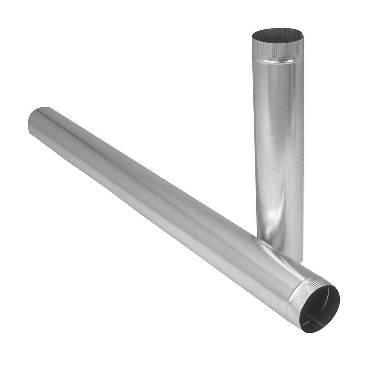 Imperial GV0367 Duct Pipe, 5 in Dia, 24 in L, 26 Gauge, Galvanized Steel, Galvanized