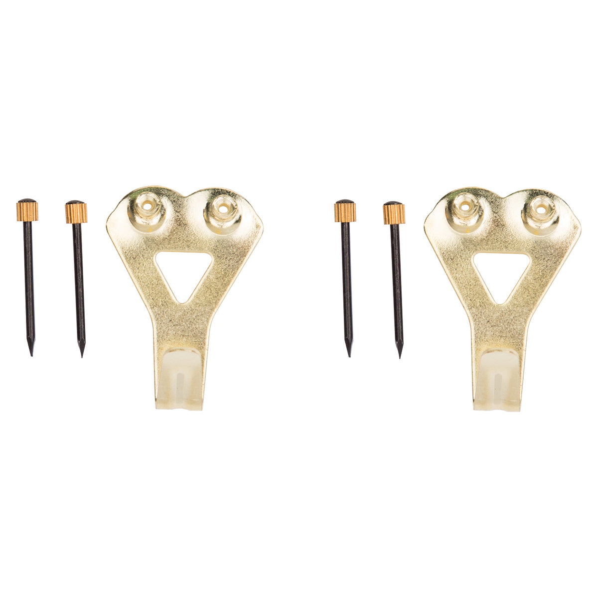 ProSource PH-122272-PS Picture Hanger, 50 lb, Steel, Polished Brass, Brass, Nail-In Mounting