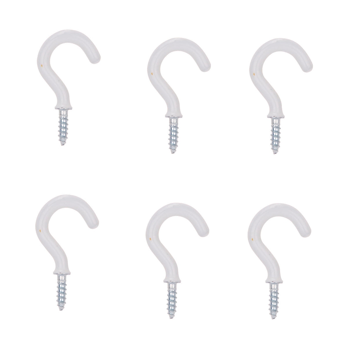 ProSource PH-122236-PS Cup Hook, 1/8 in Thread, 33 mm L, Steel, Vinyl-Coated