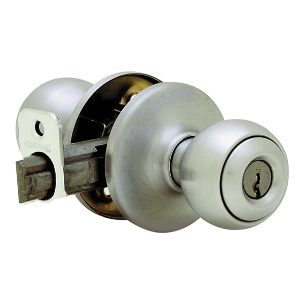 Kwikset 400P15CPK6 Keyed Entry Knob, Satin Nickel