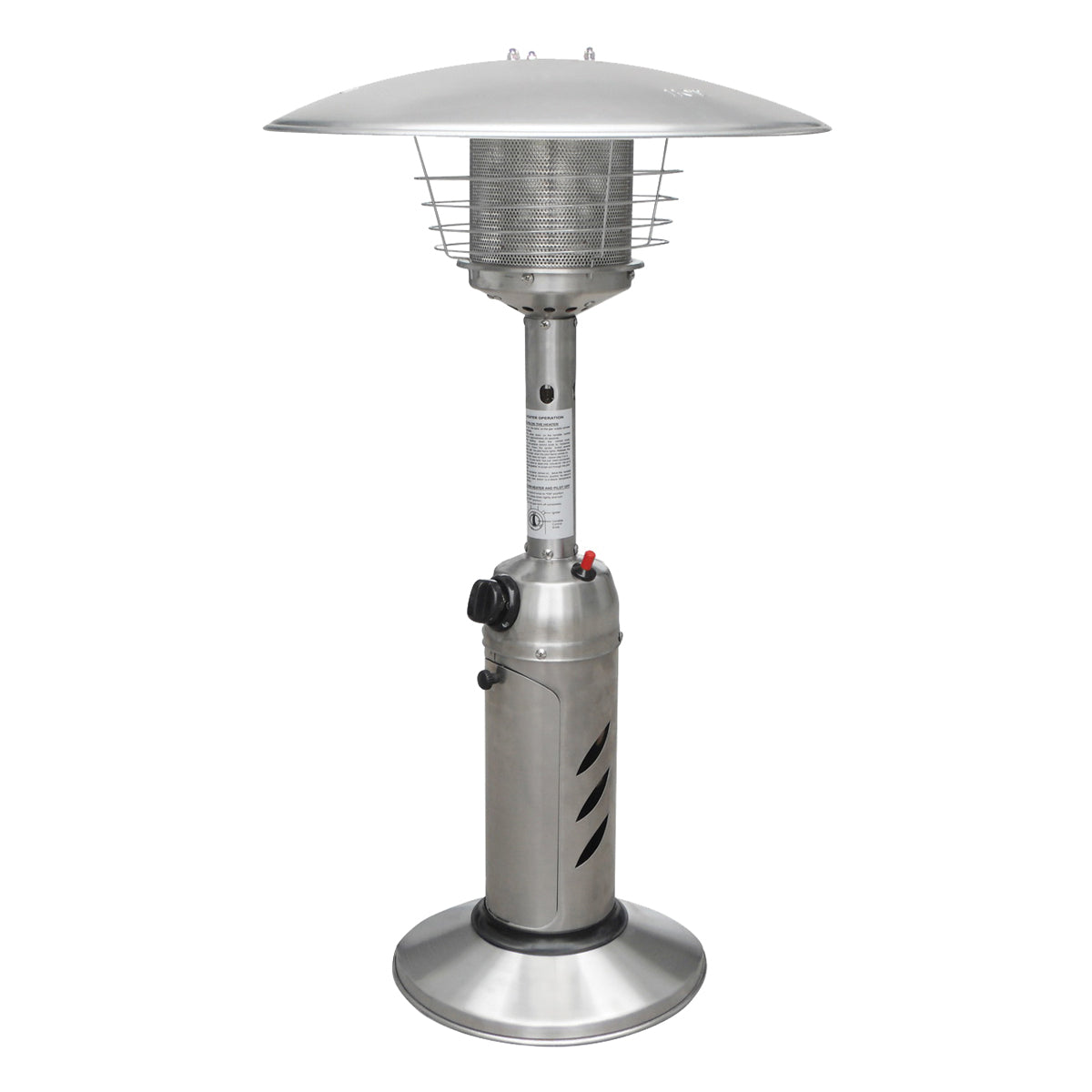 Seasonal Trends HPS-C-SS Portable Patio Heater, Liquid Propane or Butane Gas Only, Electric Ignition, 11000 Btu