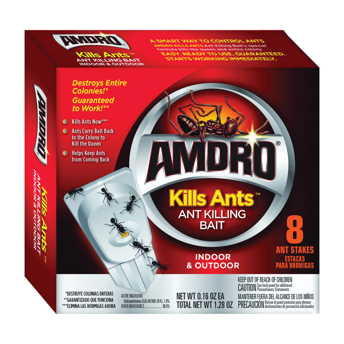 Amdro Kills Ants 100522342 Ant Killing Bait, Semi-Solid, 1.28 oz