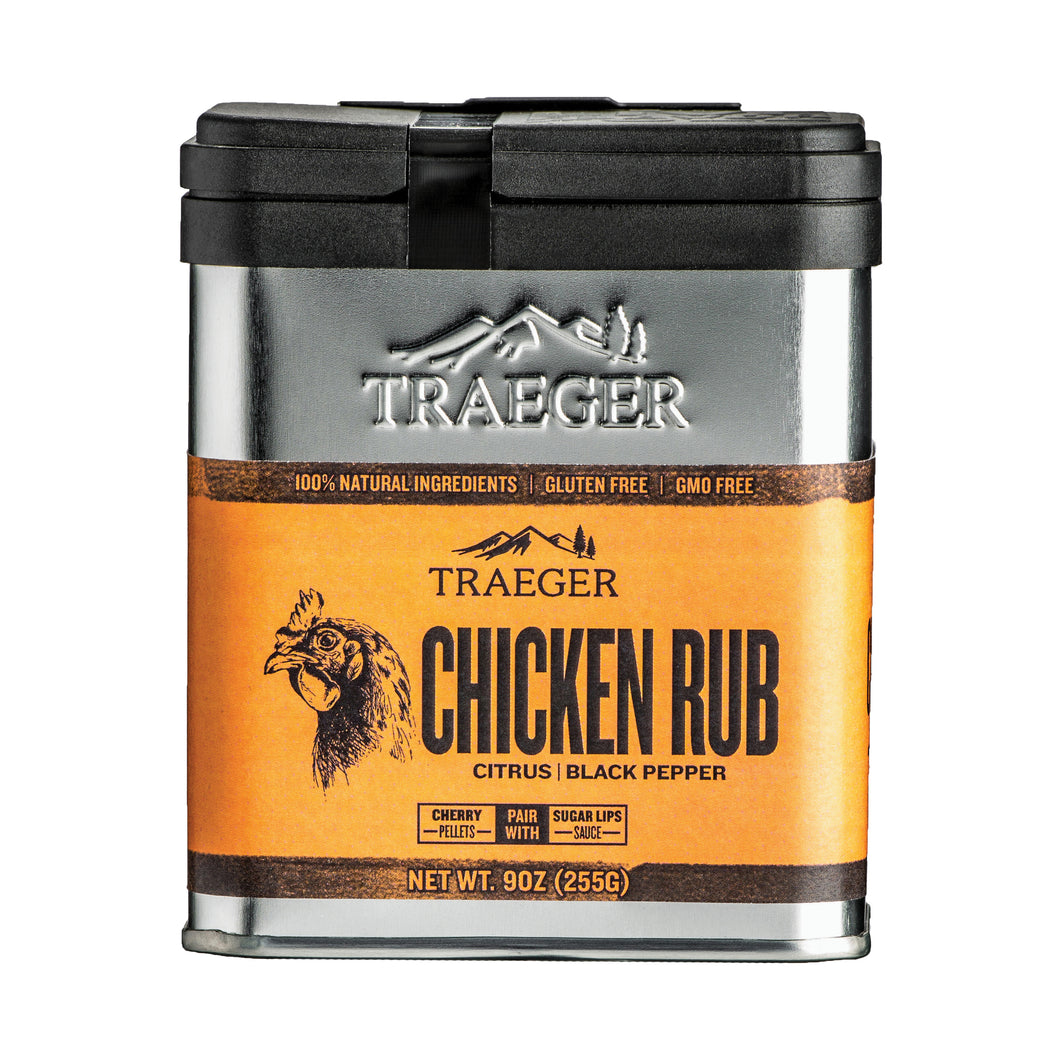 Traeger SPC170 Chicken Rub, Black Pepper, Citrus Flavor, 9 oz Tin