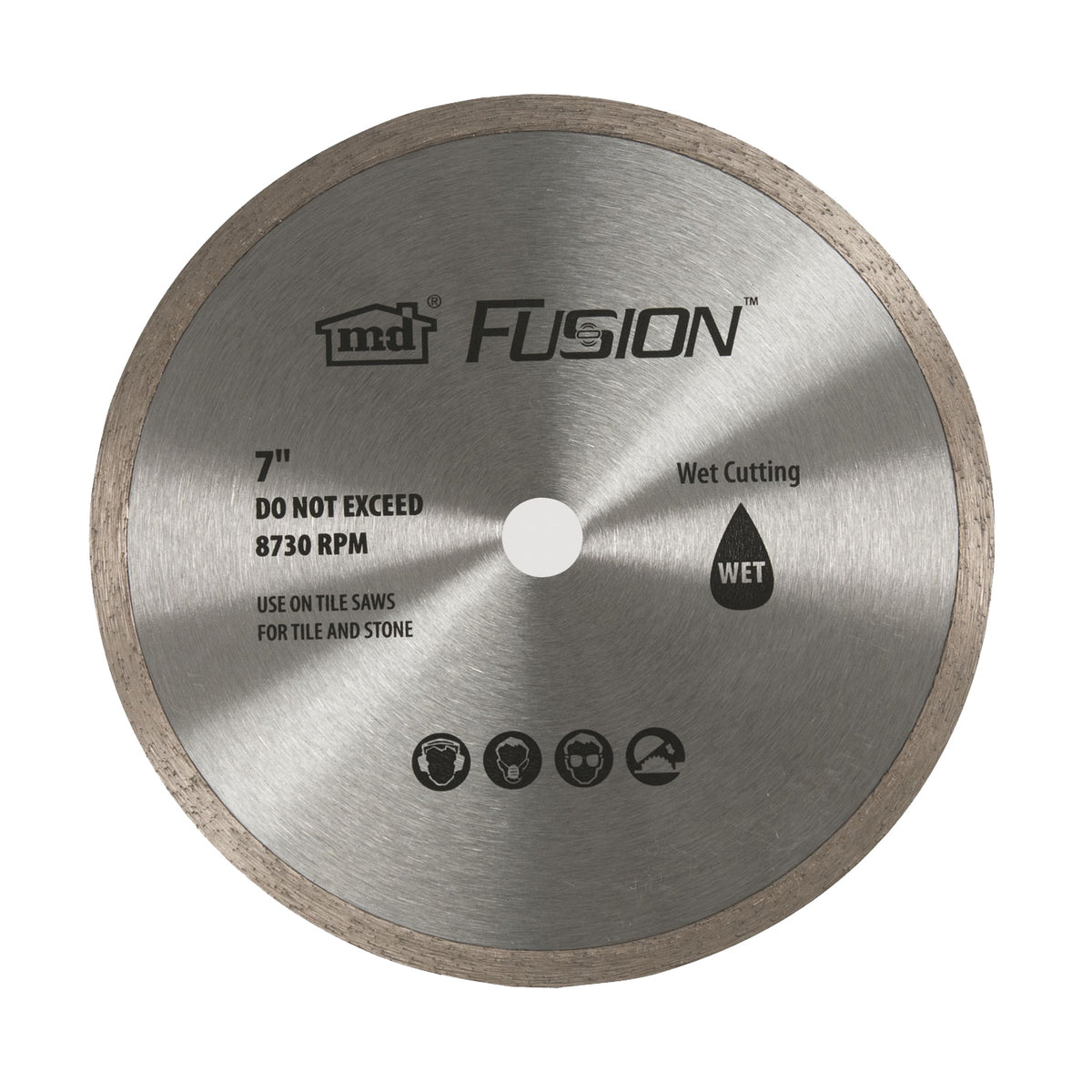 M-D 48088 Replacement Circular Saw Blade, 7 in Dia, 5/8 in Arbor, Diamond Cutting Edge