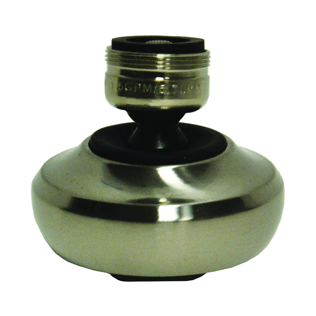 Danco 10502 Swivel Sprayrator, 15/16-27 x 55/64-27 Male x Female Thread, Brass, Brushed Nickel, 1.5 gpm