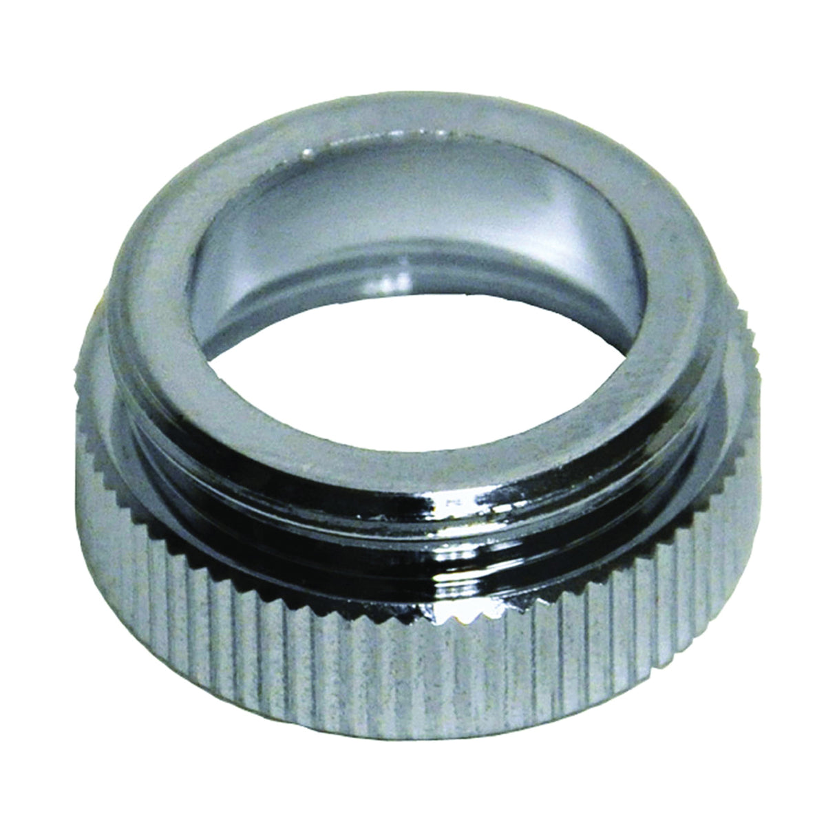 Danco 10510 Aerator Adapter, 55/64-27 x 13/16-24 in, Male x Female Thread, Brass, Chrome Plated