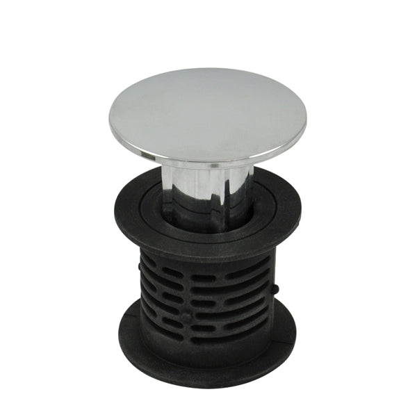 Danco 10772 Bathtub Hair Catcher and Stopper, Silicone, Chrome, For: Standard 1-1/2 in Bathtub Drains