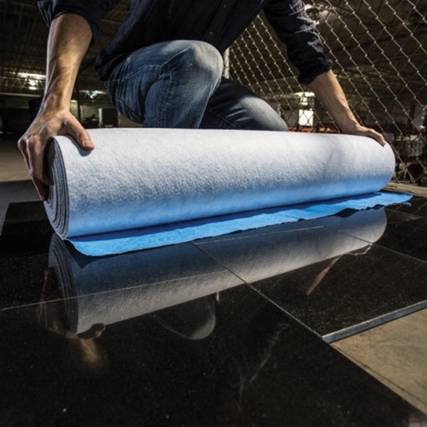 SURFACE SHIELDS MS4054 Floor Protection Sheet, 54 ft L, 40 in W, 2.5 to 2.8 mm Thick, PET, Blue